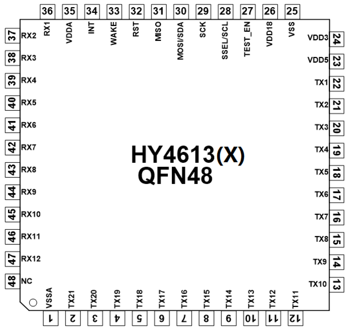 HY4613B-N048 触控芯片 封装图