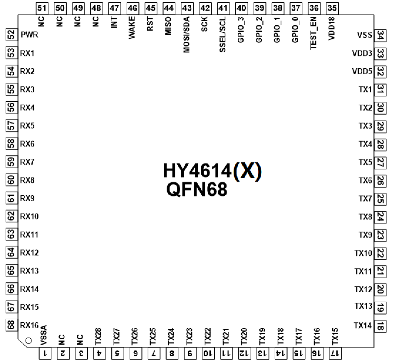 HY4614B-N068 触控芯片 封装图